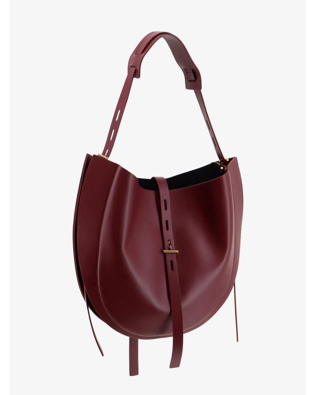 MINOBOSSI Red Liz Leather Crossbody Bag