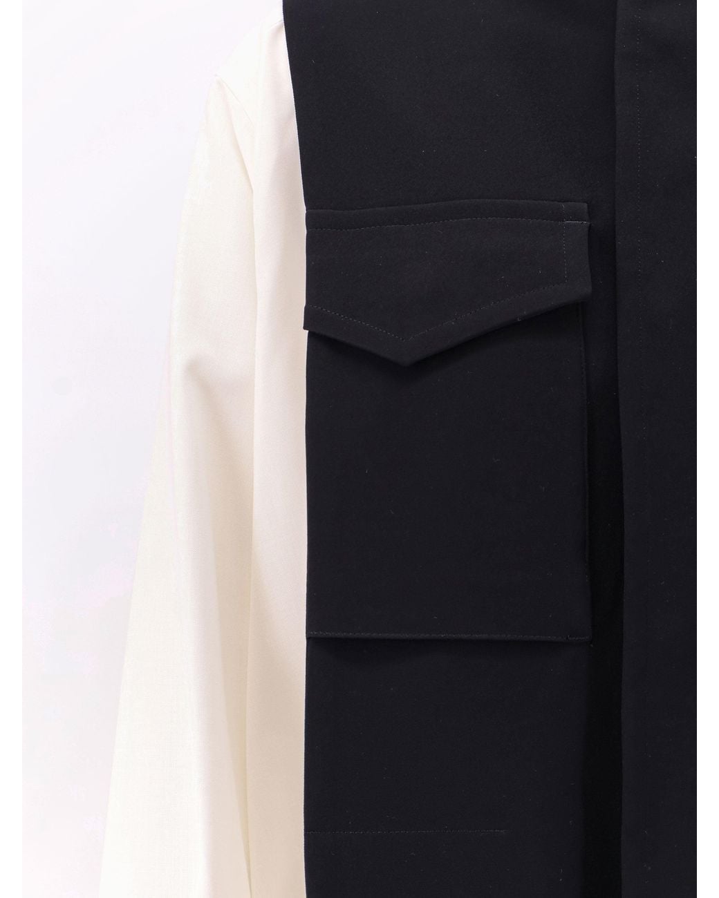 Sacai Blue Bicolor Shirt With Pockets