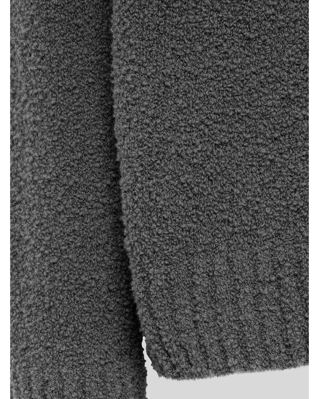 Laneus Black Bouclè Texture Sweater for men