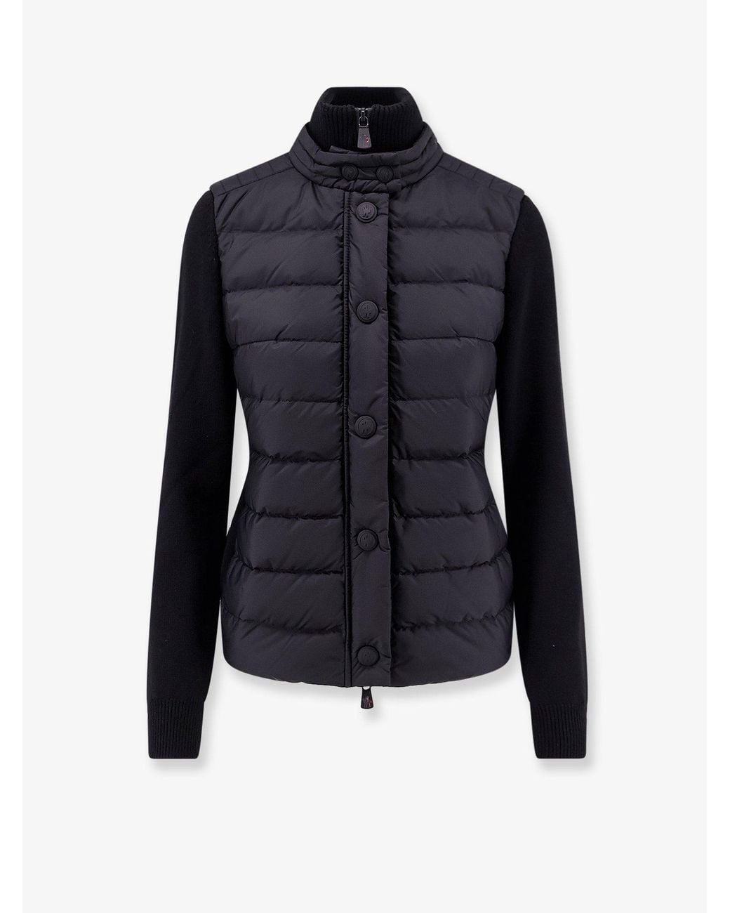 Moncler Blue Wool And Nylon Blend Jacket