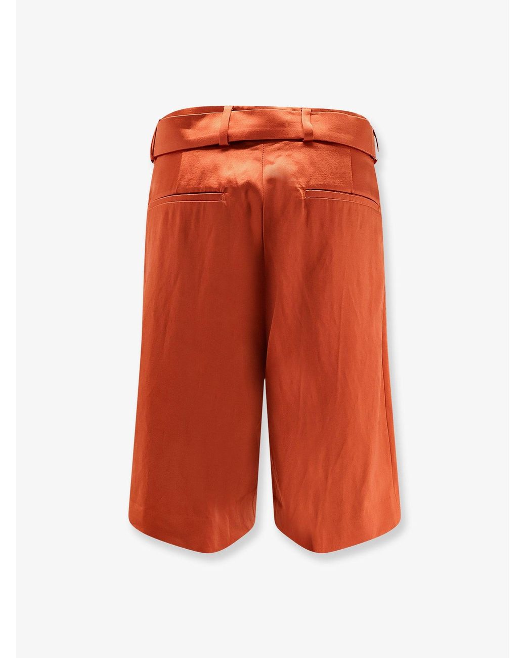 Dries Van Noten Red Cotton Blend Bermuda Shorts