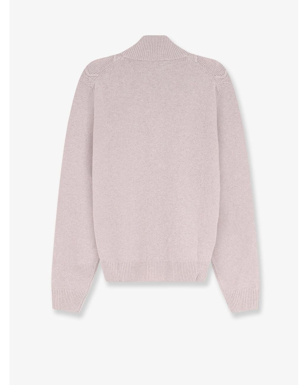 Corneliani Pink Wool And Cashmere Full-Zip Cardigan for men