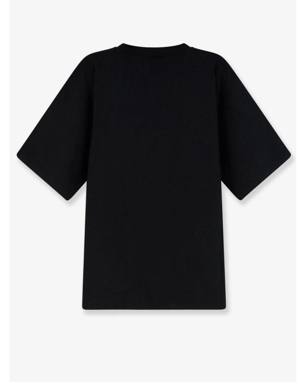 Balenciaga Black Cotton T-Shirt With Front Logo Print