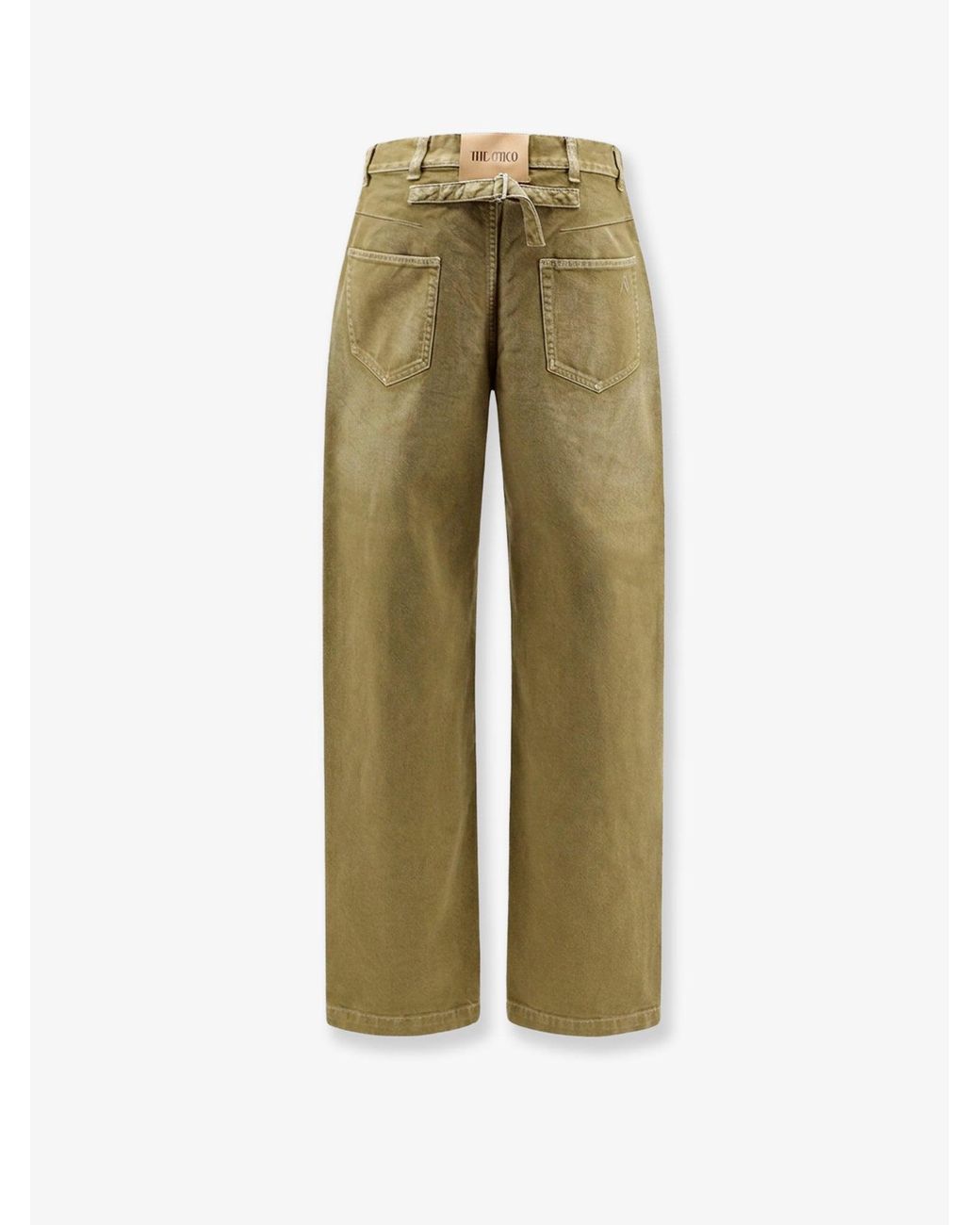 The Attico Green Faded Effect Denim