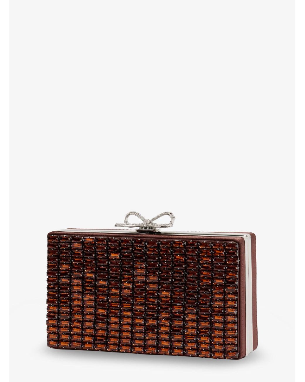 Self-Portrait Brown Pochette Con Cristalli