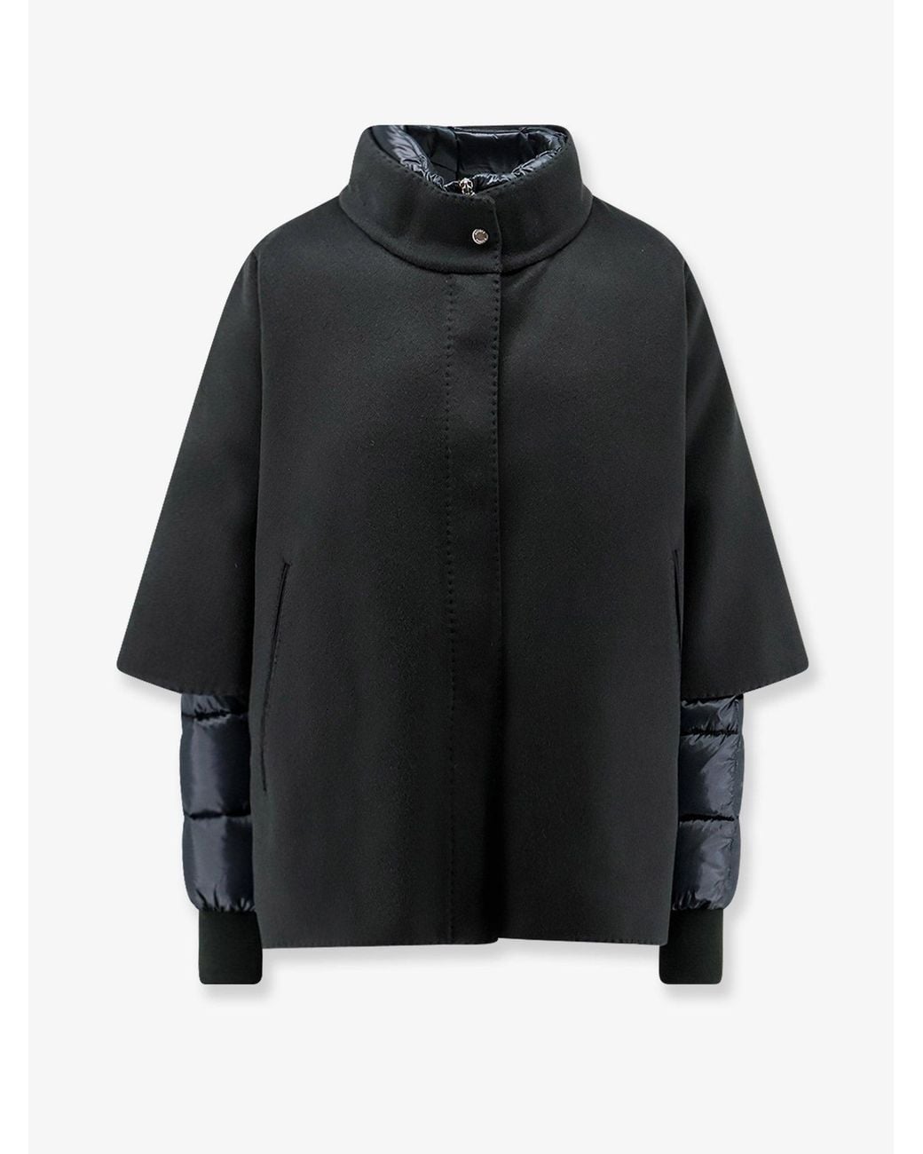 Moorer Black Resia-Cwr Down Jacket With Removable Cape