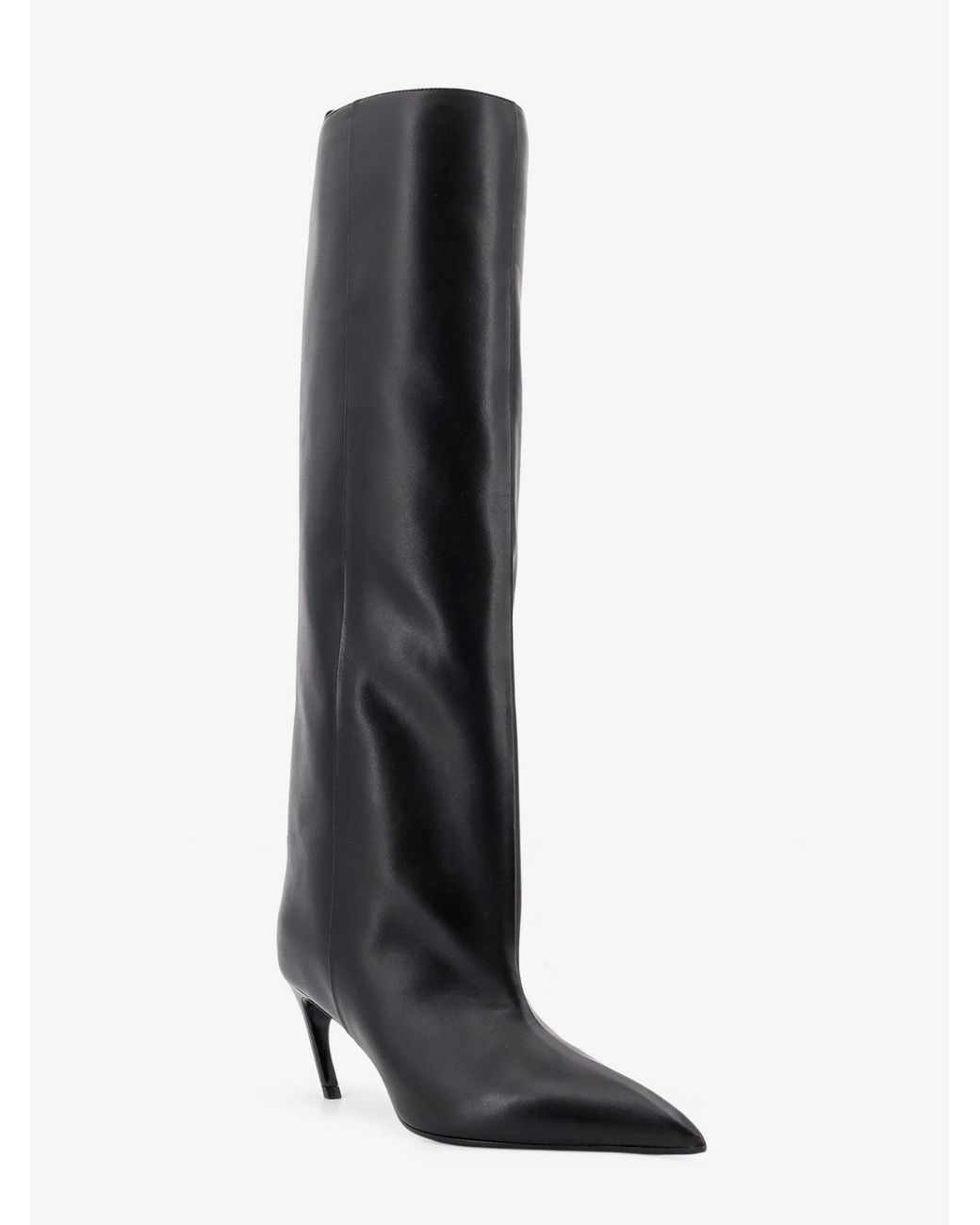 The Attico Black Lea Leather Boots