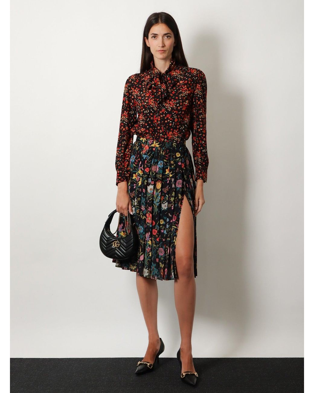 Gucci Red Printed Silk Shirt