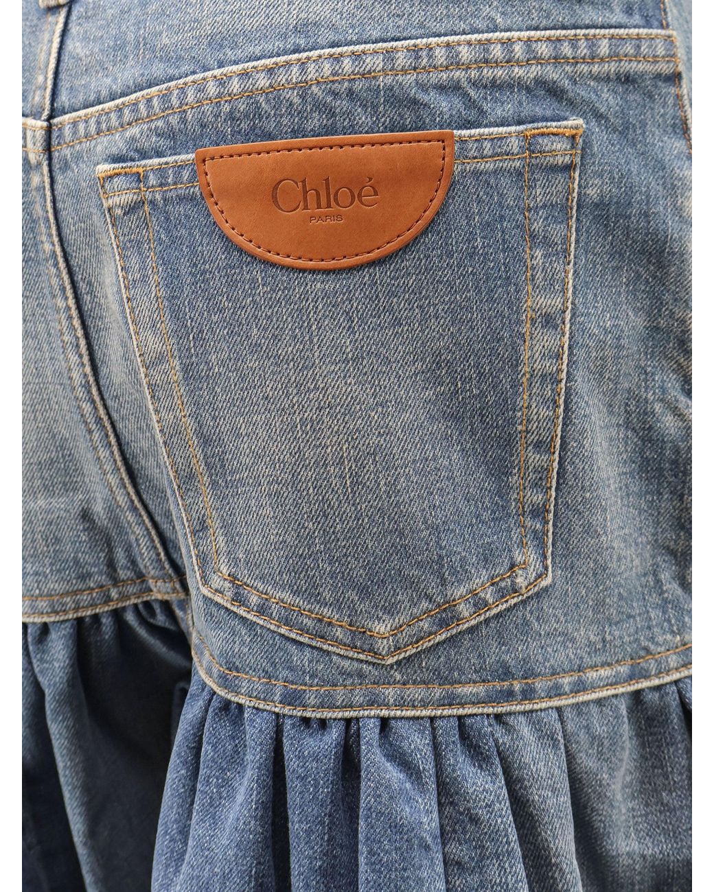 Chloé Blue Lightweight Cotton Denim Fabric Skirt/Trousers