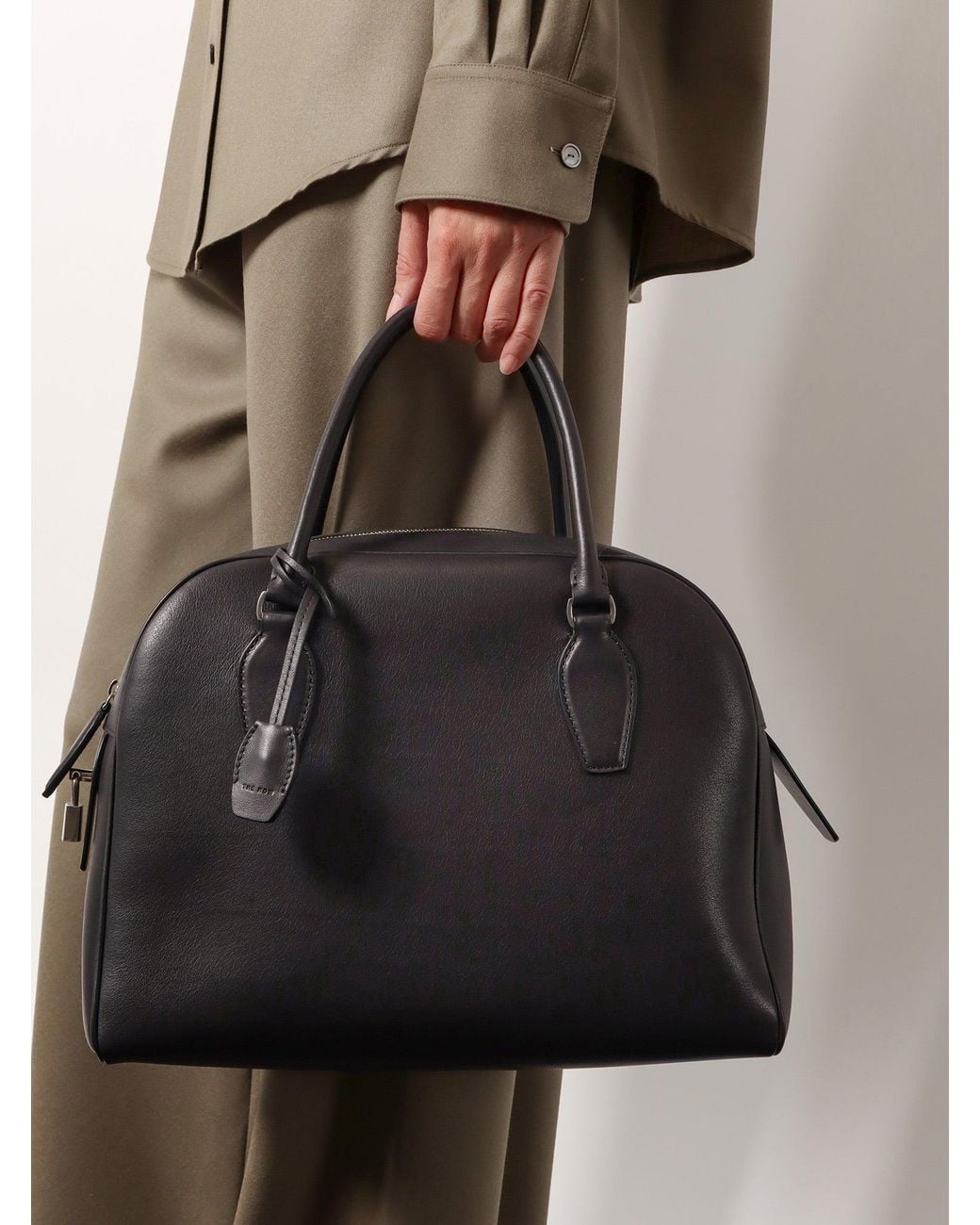 The Row Black India 12.00 Leather Handbag