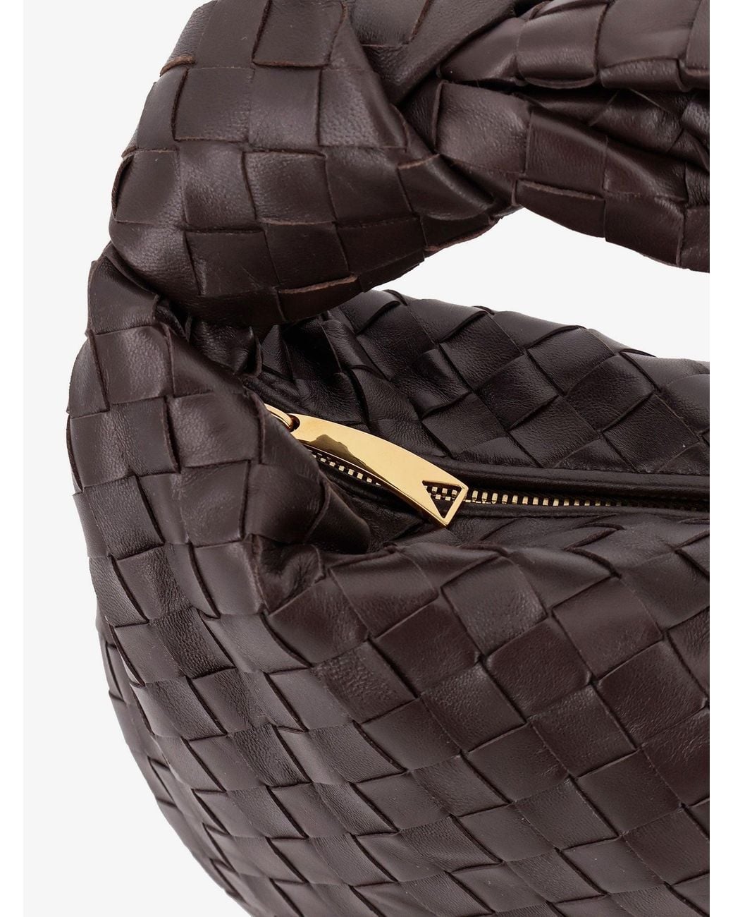Bottega Veneta Black Jodie Small Leather Handbag With Intrecciato Motif
