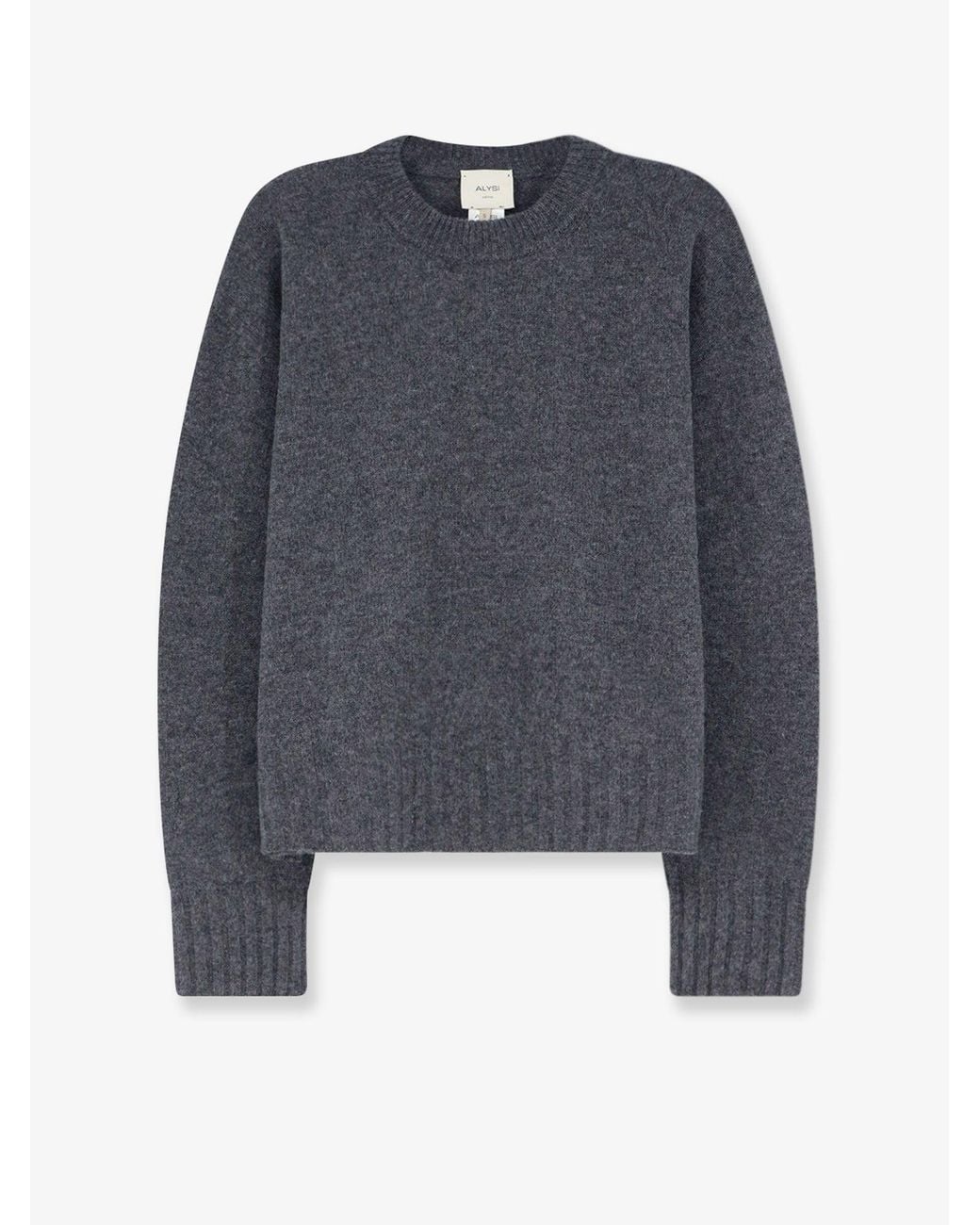 Alysi Blue Merino Wool And Cashmere Blend Sweater