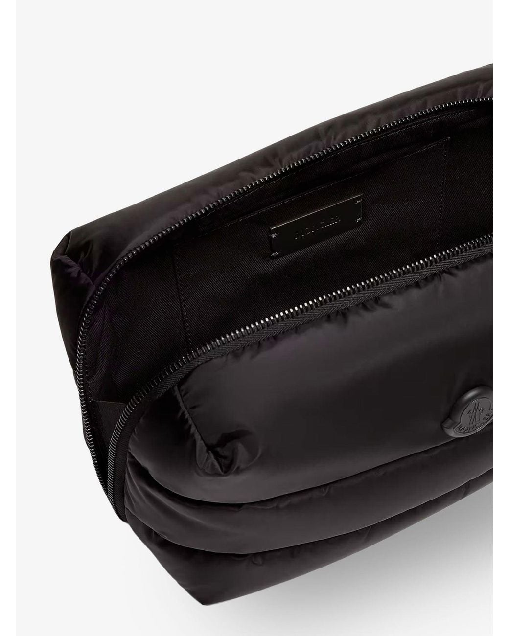 Moncler Black Nylon Caradoc Beauty Case With Metal Logo