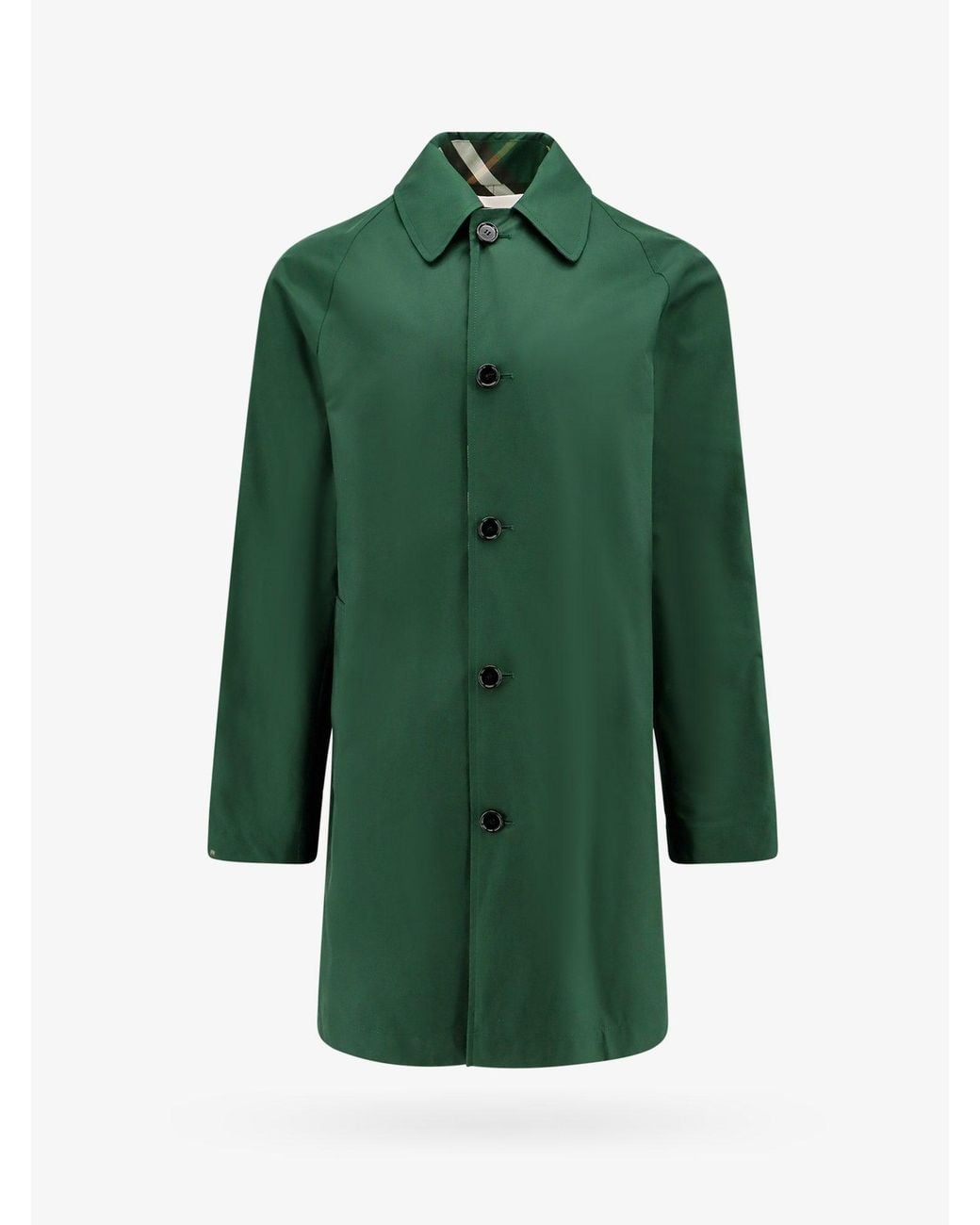 Burberry Green Ered Reversible Checkered Gabardine Midi for men