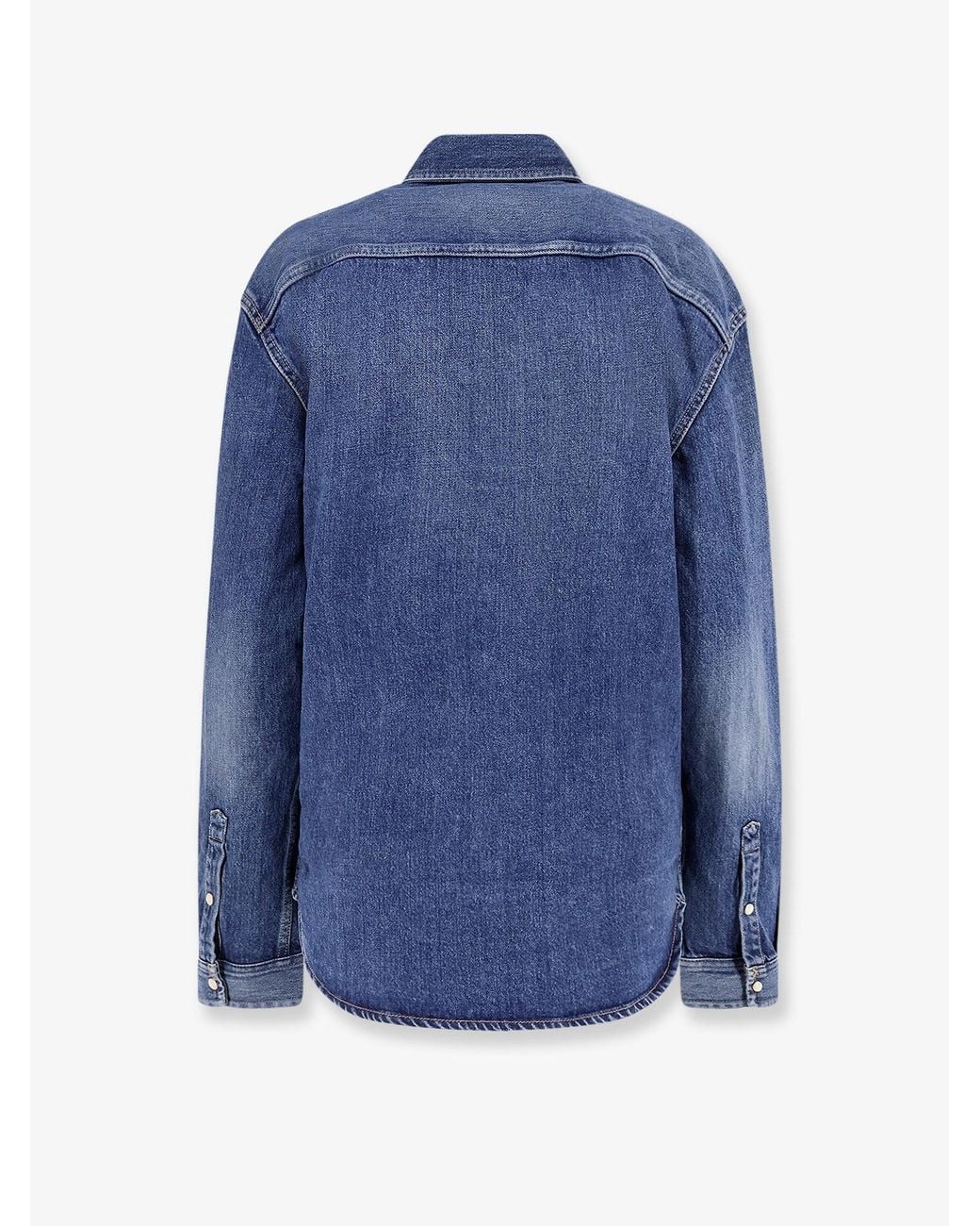 Saint Laurent Blue Horizon Cassandre Denim Shirt for men
