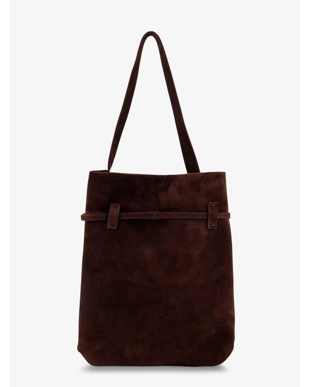 MANU Atelier Brown Suede Tote Du Jour Shoulder Bag