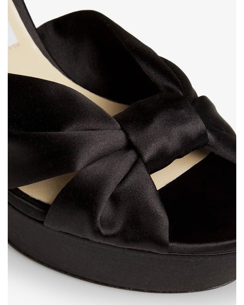 Jimmy Choo Black Heloise 120 Sandals With Nappa Platform