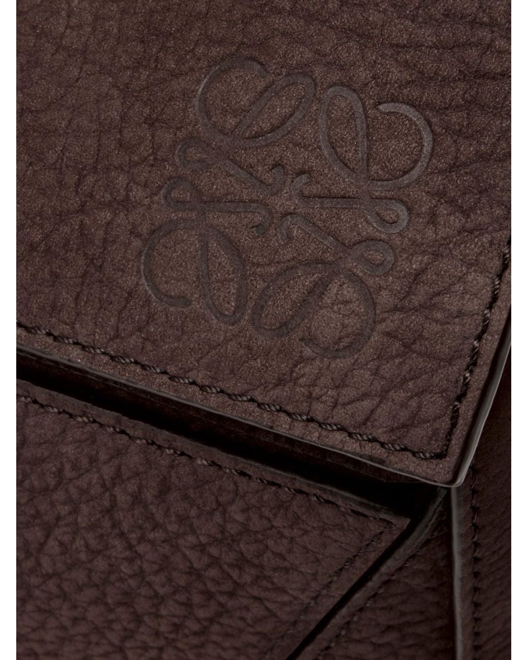 Loewe Brown Puzzle Large Nubuck Bag for men