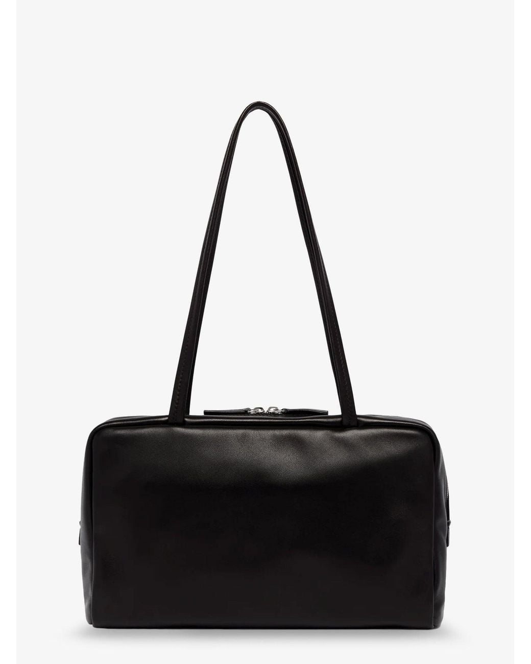 The Row Black Astra Leather Shoulder Bag