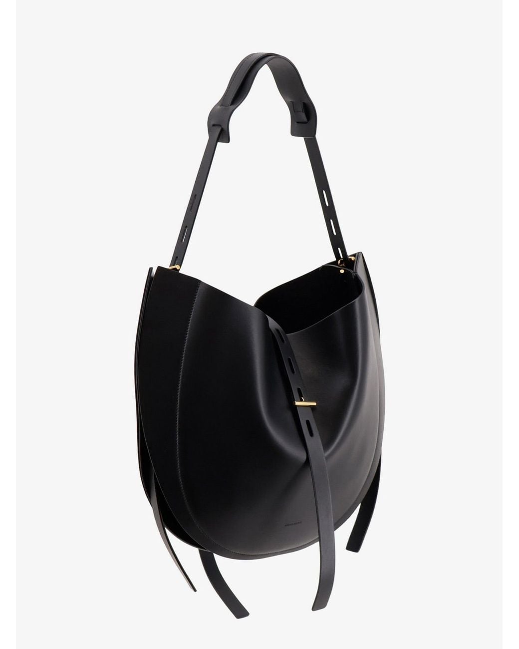 MINOBOSSI Black Liz Leather Crossbody Bag