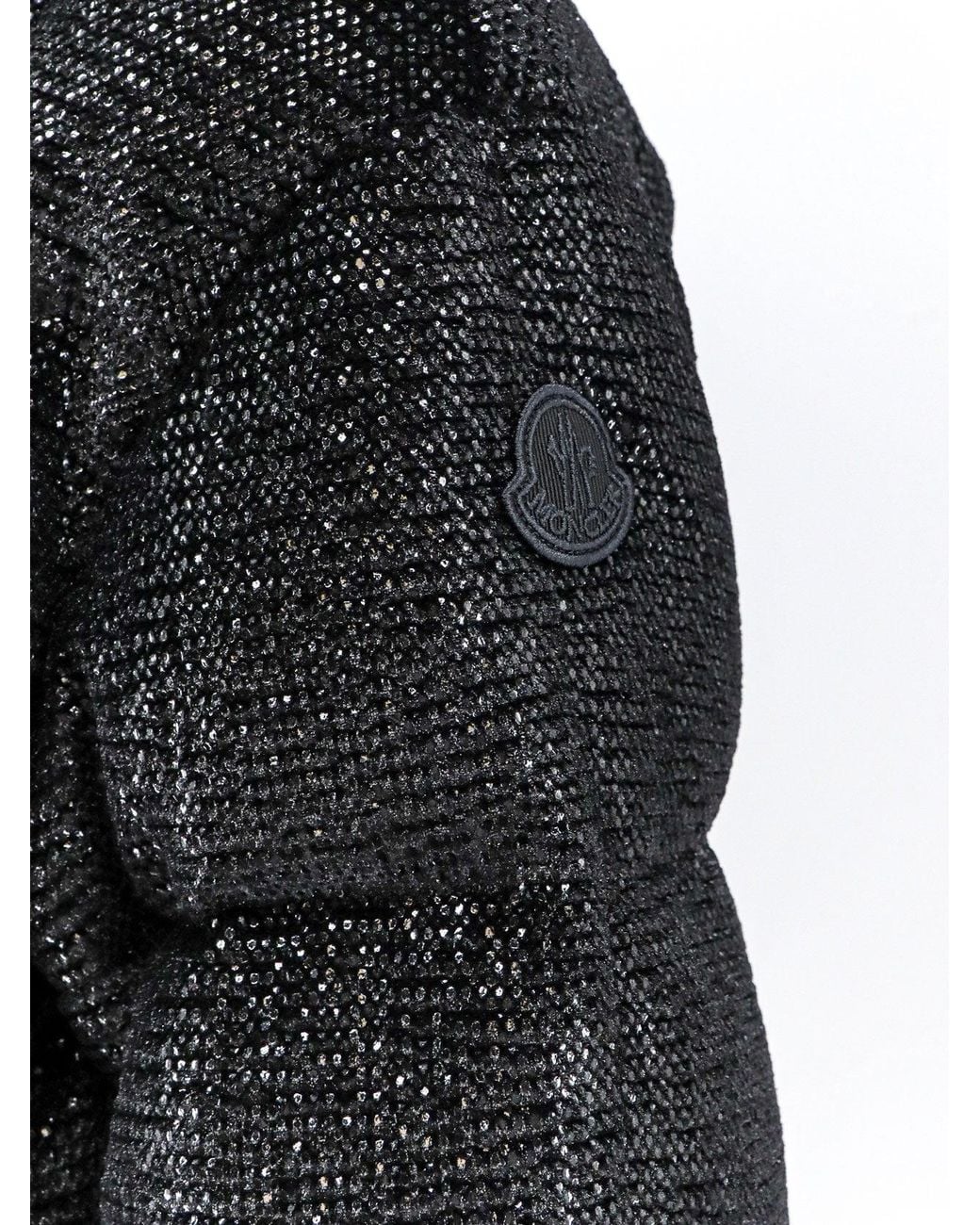 Moncler Black Mouettes Shiny Down Jacket