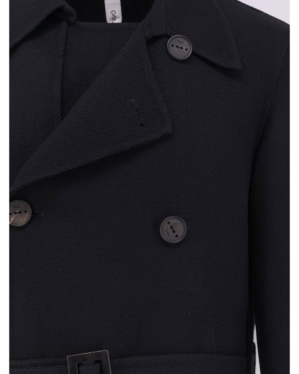 Hevò Blue Melendugno Wool Coat for men