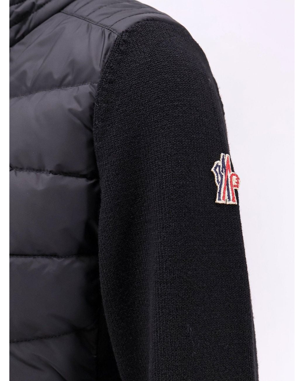 Moncler Blue Wool And Nylon Blend Jacket