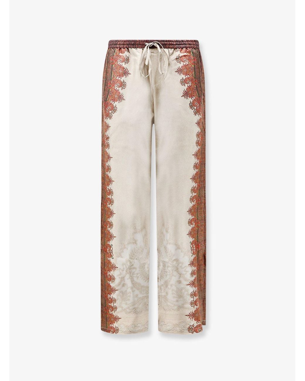 Pierre Louis Mascia Natural Aloe Silk Trousers