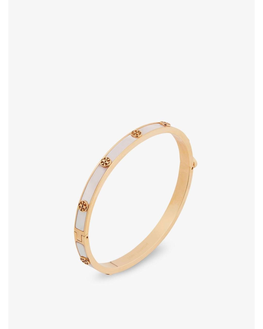 Tory Burch Natural Thin Icon Steel Bracelet