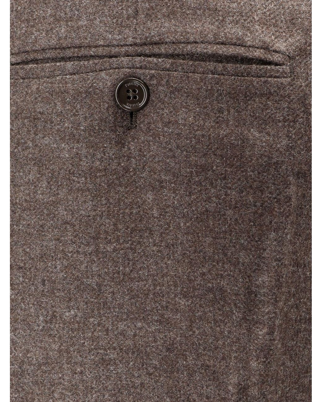 Totême Brown Viscose And Certified Wool Trousers