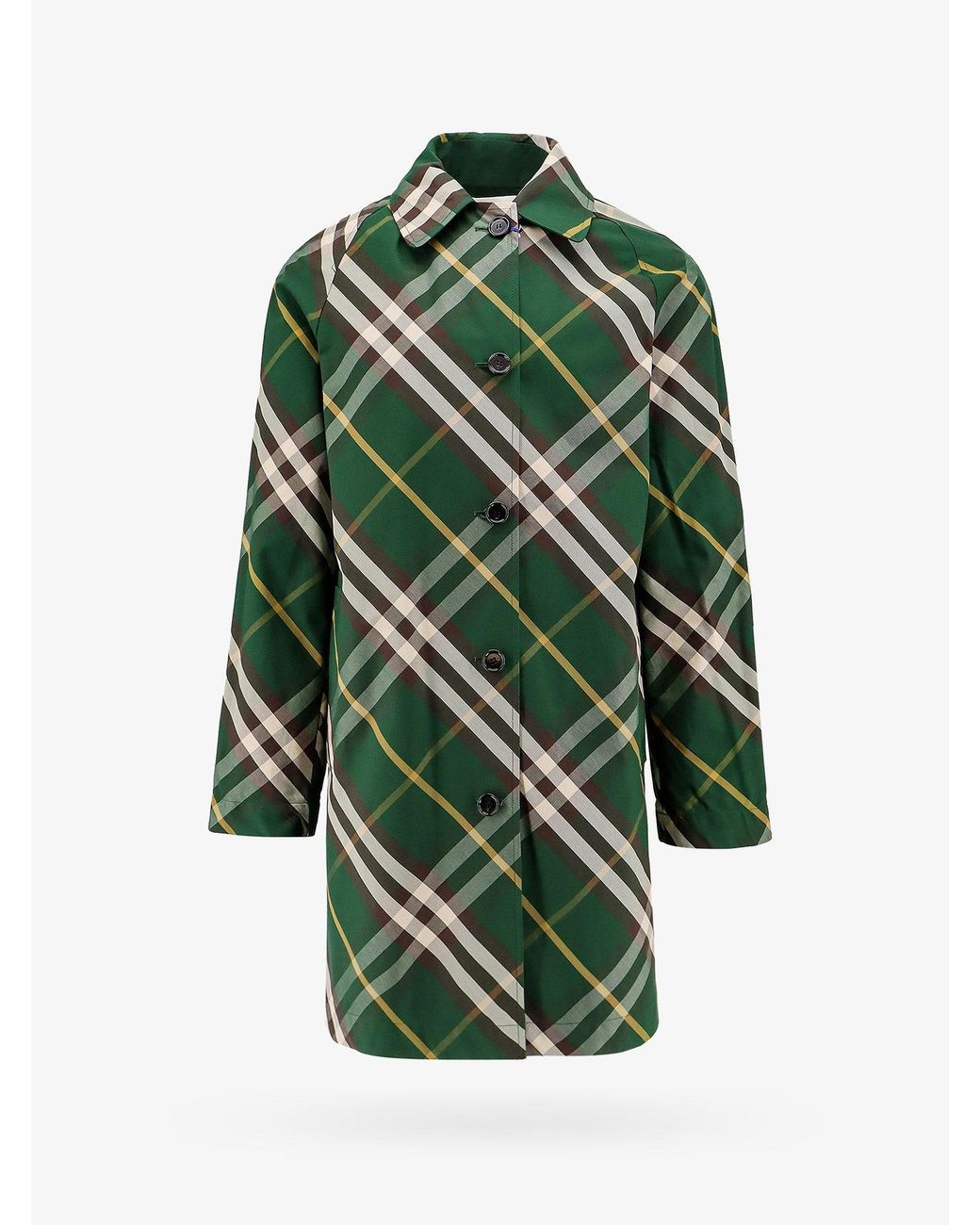 Burberry Green Ered Reversible Checkered Gabardine Midi for men