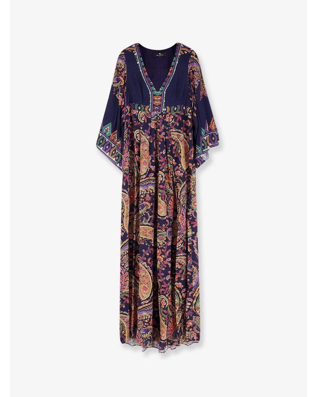 Etro Blue Viscose Long Dress
