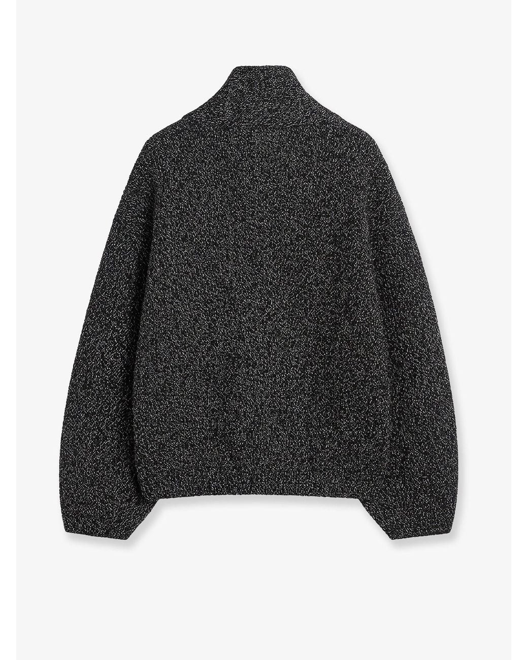 Totême  Black Double-Breasted Wool Cardigan