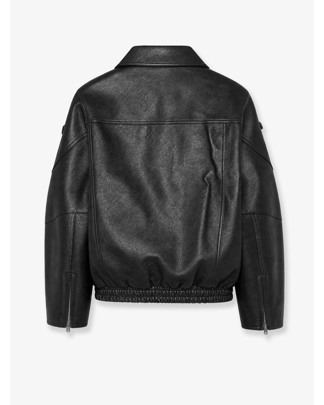 Frankie Shop Black Hudson Faux Leather Jacket