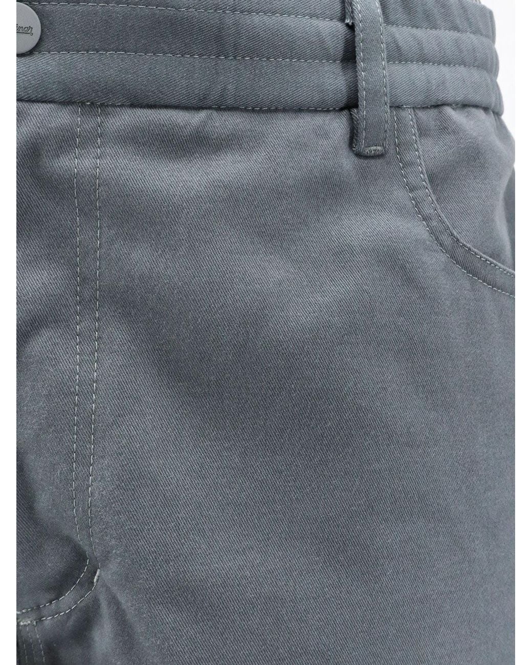 Laminar Blue Cotton Blend Trousers for men