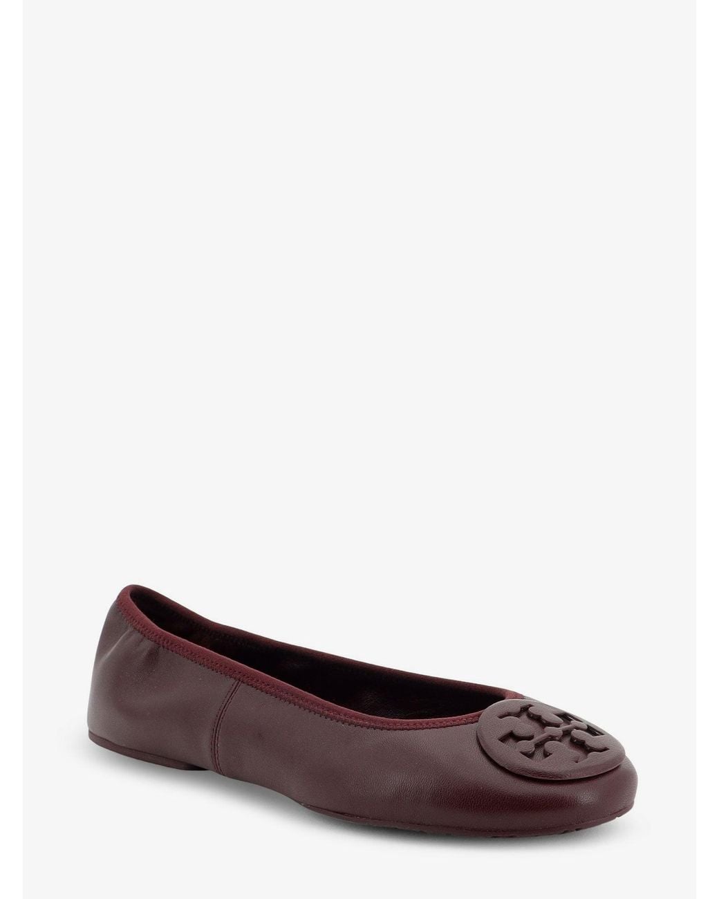 Tory Burch White Reva Travel Ballet Ballerinas