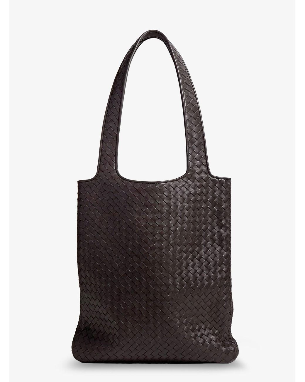 Bottega Veneta Black Veneto Leather Shoulder Bag With Intrecciato Motif for men
