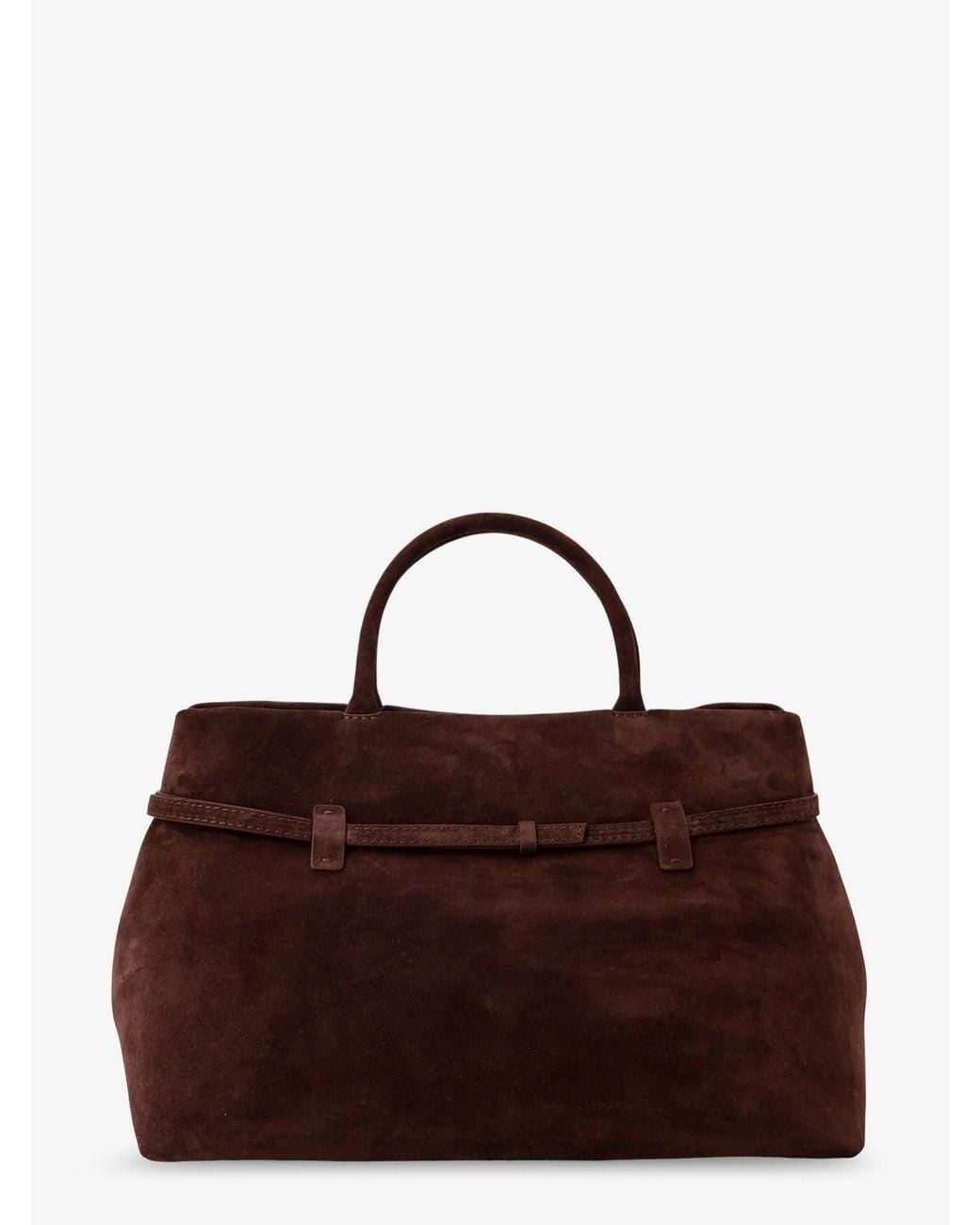 MANU Atelier Brown Le Cambon 35 Suede Shoulder Bag