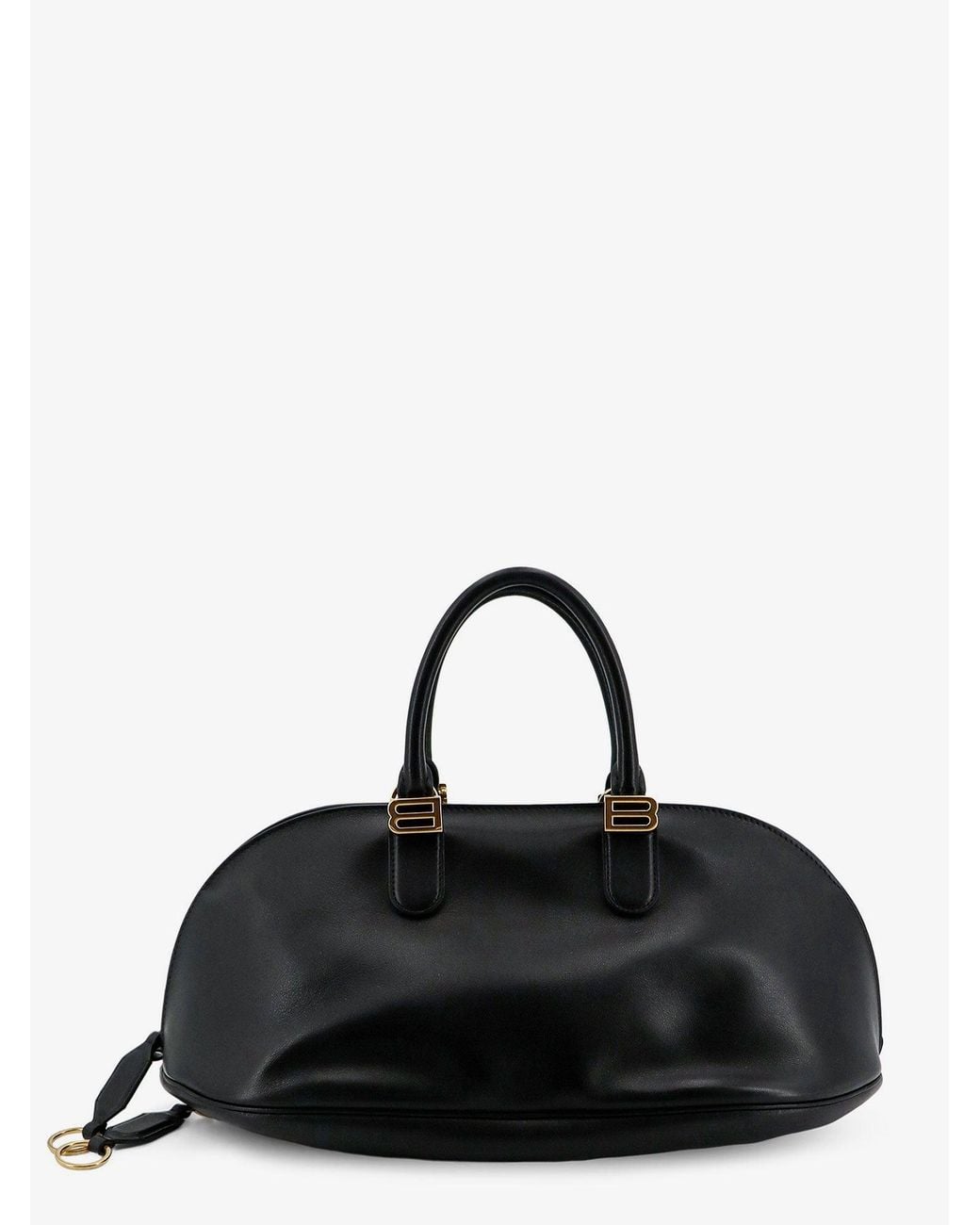 Balenciaga Black Bowling Leather Bag Bolero Handbags