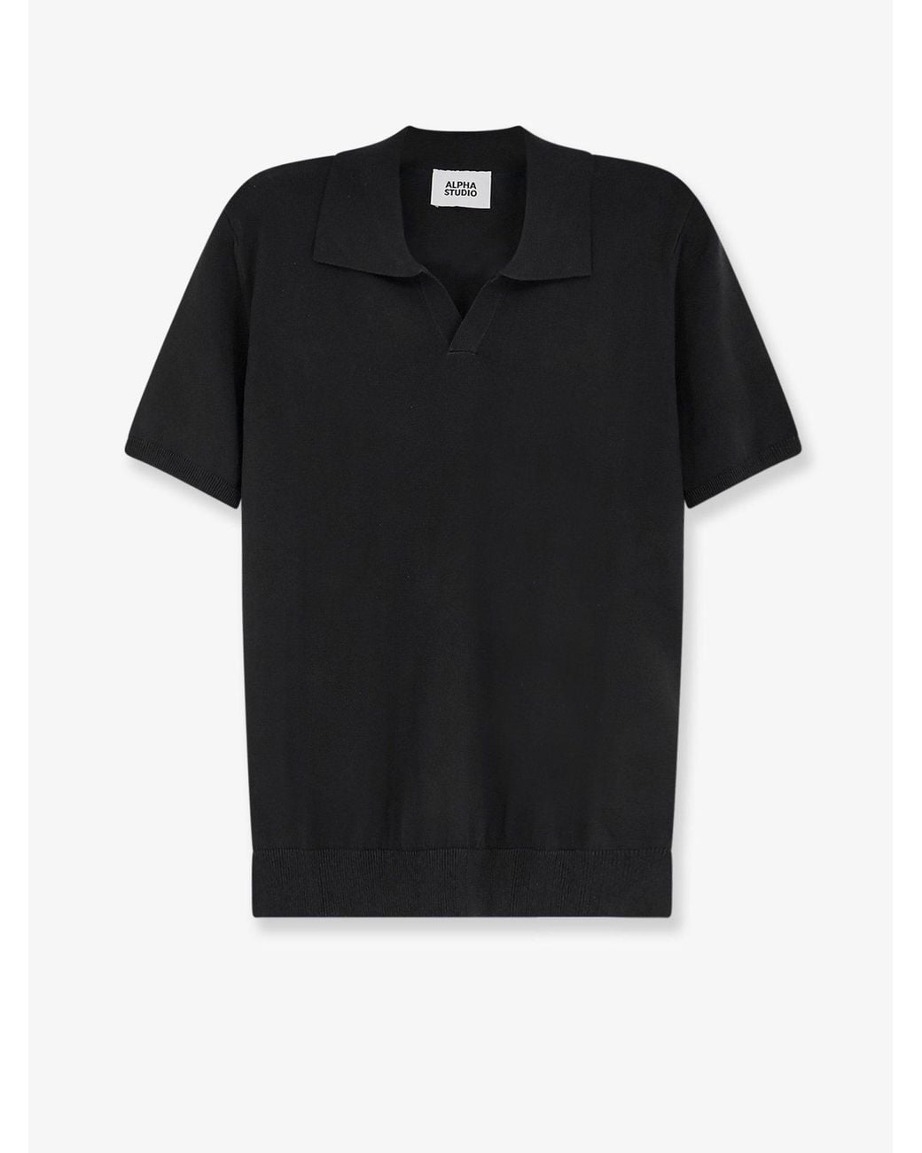 Polo di Alpha Studio in Black da Uomo