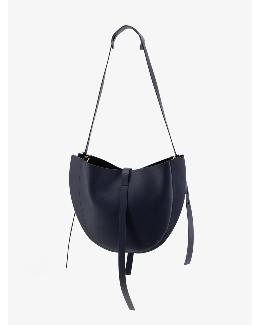 MINOBOSSI White Lizzie Leather Shoulder Bag