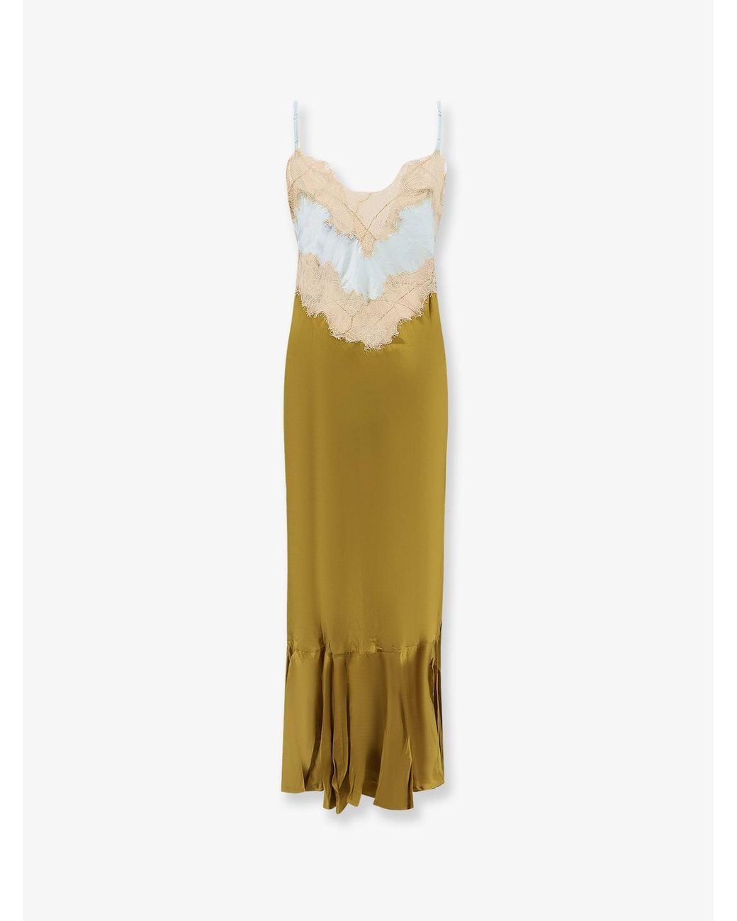 Mes Demoiselles White Fina Viscose Dress With Lace Profile