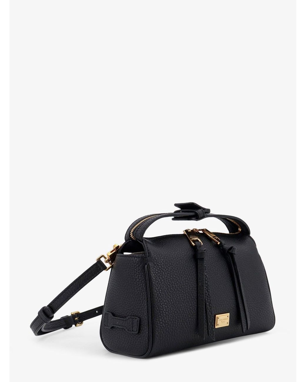 Dolce & Gabbana Black Vittoria Leather Handbag