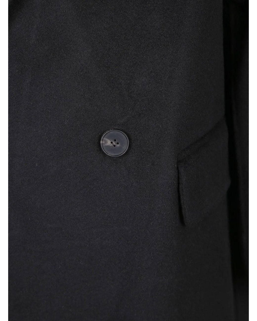 Amaranto Black Wool And Cashmere Blend Coat for men