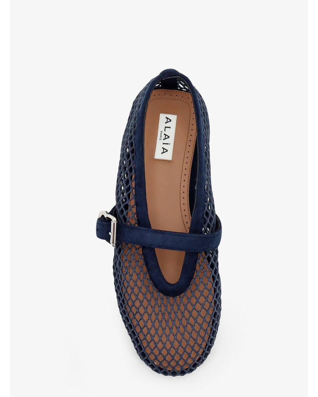 Alaïa Blue Mesh Ballet Flats