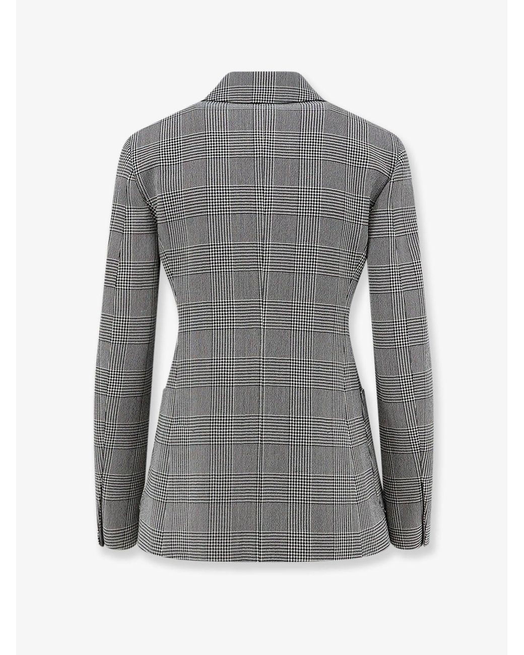 Max Mara Gray Mxmaccordo Double-Breasted Virgin Wool Blazer