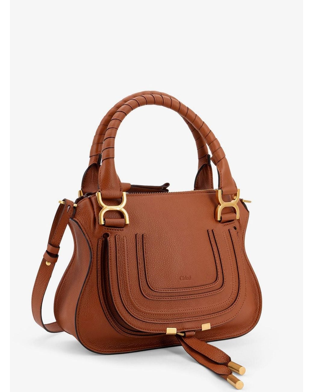 Chloé Brown Marcie Small Leather Shoulder Bag