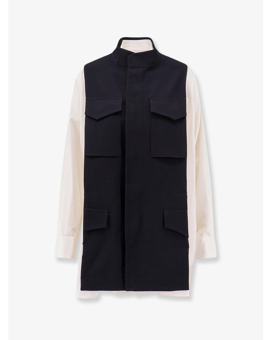 Sacai Blue Bicolor Shirt With Pockets