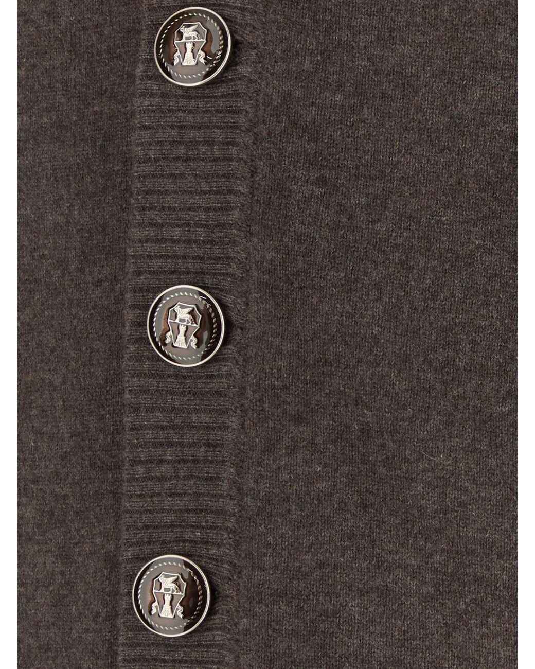Brunello Cucinelli Black Cashmere Cardigan for men