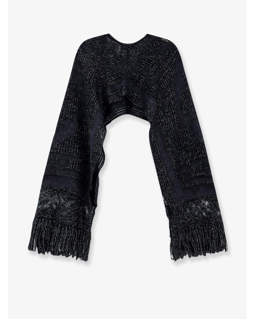 Mes Demoiselles Blue Royce Wool And Mohair Blend Cape